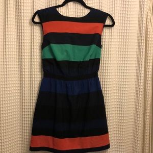 3 for $10 🌺 LOFT Striped Cinched Elastic Waist Cap Sleeve Petite Dress - XXSP